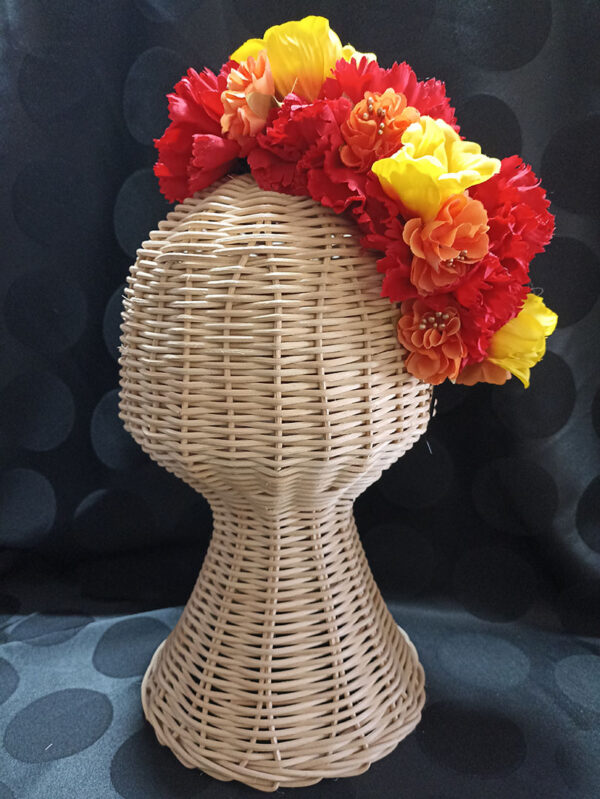 Diadema de flores de flamenca S02