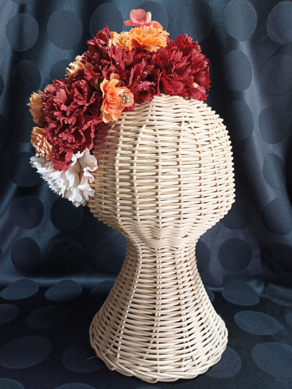Diadema de flores de flamenca CAL2