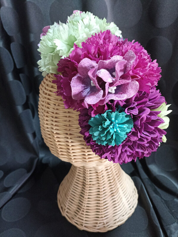Diadema de flores de flamenca VER1 - Imagen 2
