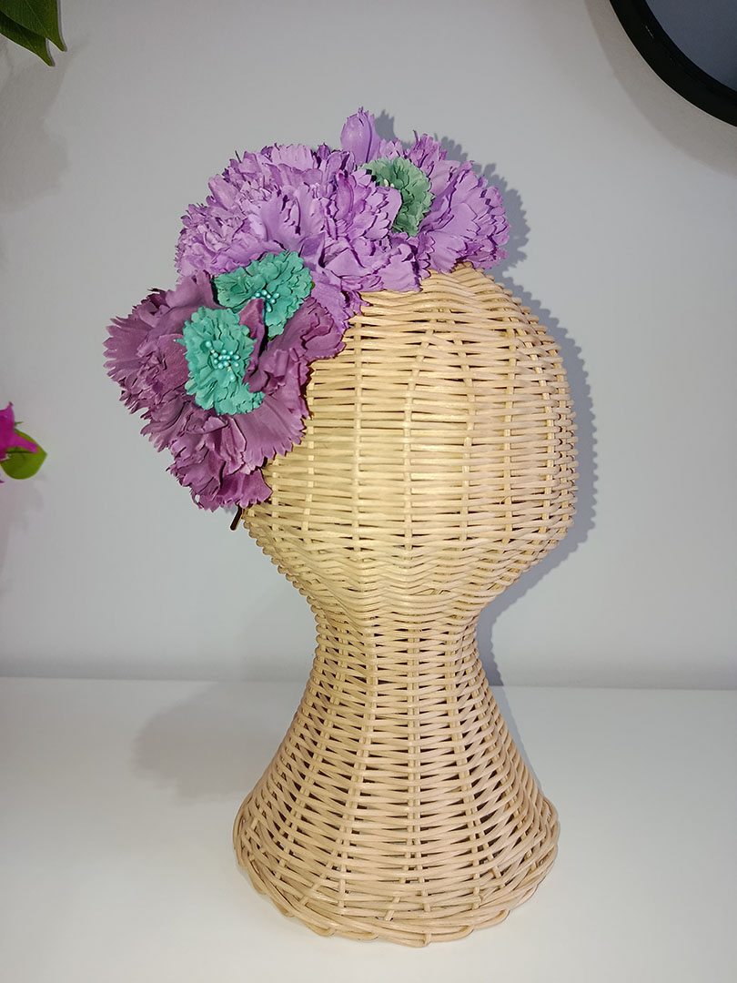 Diadema de flores de flamenca LILV30