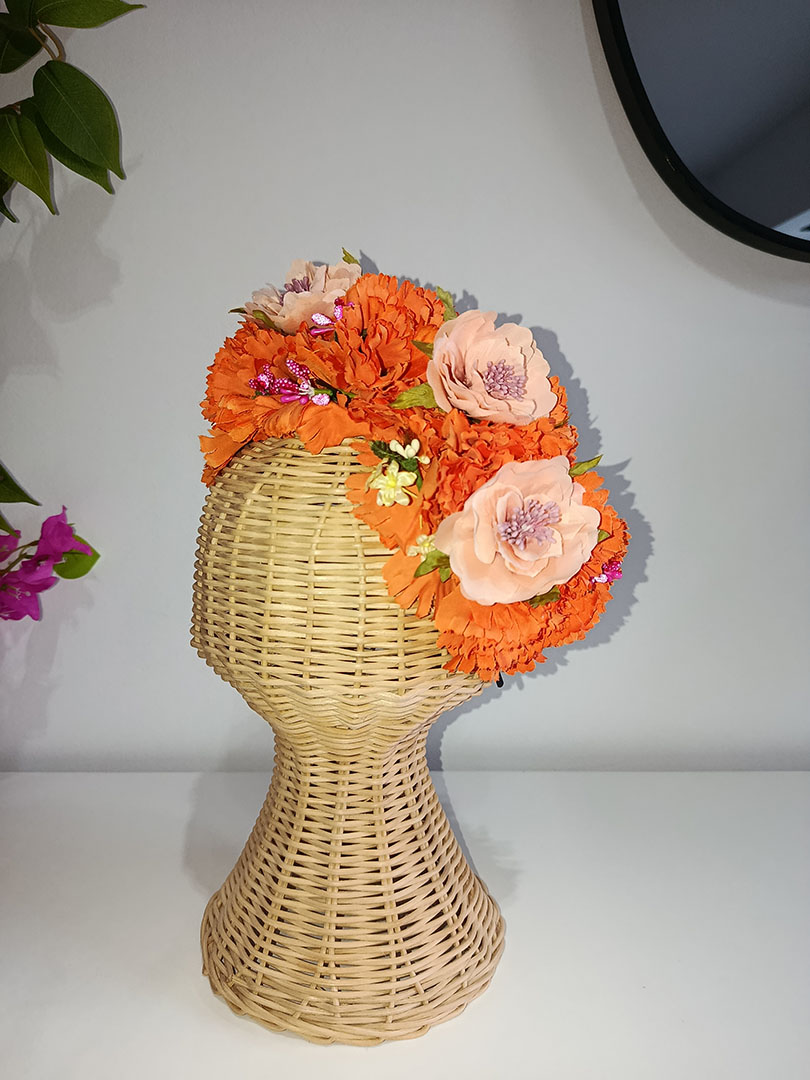 Diadema de flores de flamenca NAR30