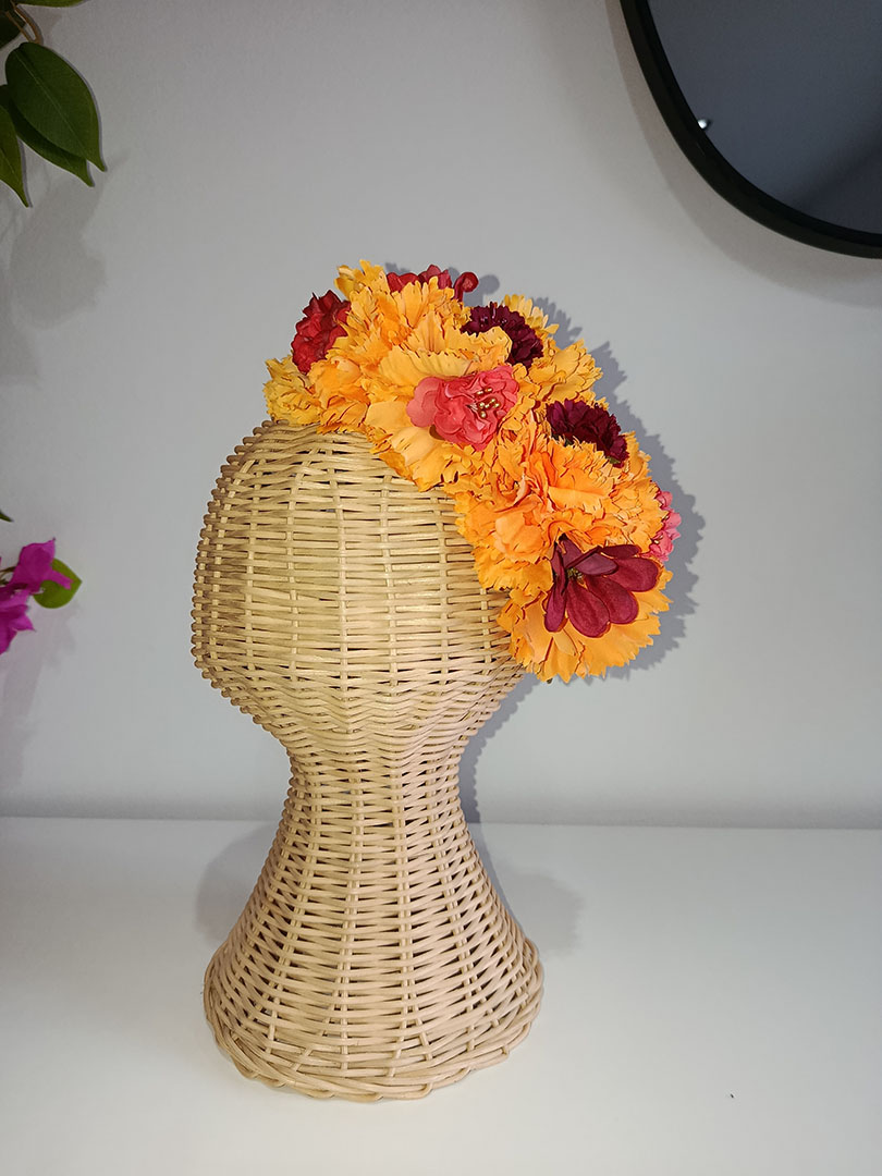 Diadema de flores de flamenca NC70 - Imagen 2