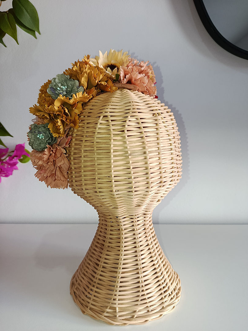 Diadema de flores de flamenca OCR70