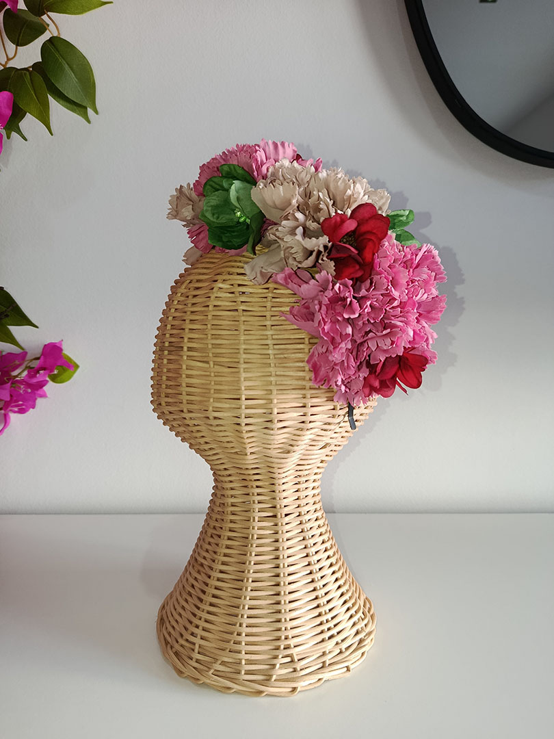 Diadema de flores de flamenca RV32 - Imagen 3